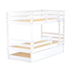 Treliche Solteiro Eco Com Grade De Proteção Madeira Maciça Branco Mobilistore - comprar online