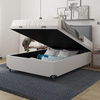 Cama Box Baú Casal - 44x138x188cm - e-Shop Casa - Couro Branco