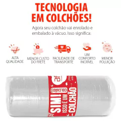 Imagem do Colchão Casal Espuma D33 A Vácuo Ortopédica Certificada 138x188x17cm -