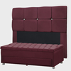 Kit Cabeceira Calçadeira Mila e Munique 160 cm Casal Queen Size Veludo Vinho