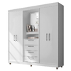 Guarda Roupa Casal Ambiente Eficiente 2218 Branco Flex