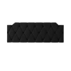 Cabeceira Estofada Para Cama Casal Box Kelly 1,40 Suspensa Preta Suede