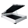 Base para Cama Box Casal Martin Premium com Baú Corino (45x138x188) Branca