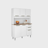 Armário para Cozinha 6 Portas 2 Gavetas 120cm