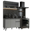 Armário De Cozinha 120cm Cinza Nice 01 Cinza
