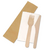 Pack Madera Tenedor , Cuchillo , Servilleta 1x100 - comprar en línea
