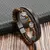 Pulseira Masculina Olho de Tigre em Couro – Moda Clássica com Contas Naturais - O Lopes 96