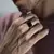 Anel de Sinete Sombra Negra – Estilo Masculino com Pedra Preta Vnox