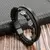 Pulseira Masculina Olho de Tigre em Couro – Moda Clássica com Contas Naturais - comprar online
