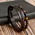 Imagem do Pulseira Masculina Olho de Tigre em Couro – Moda Clássica com Contas Naturais