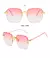 Imagem do 2024 novos óculos de sol feminino sem aro moda lentes gradientes óculos de sol