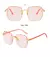 2024 novos óculos de sol feminino sem aro moda lentes gradientes óculos de sol na internet