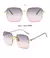 2024 novos óculos de sol feminino sem aro moda lentes gradientes óculos de sol - comprar online