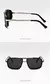 Óculos de sol masculino Punk, Aviator Square, Uv400, Twin-Beam, Novo na internet