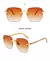 Imagem do 2024 novos óculos de sol feminino sem aro moda lentes gradientes óculos de sol