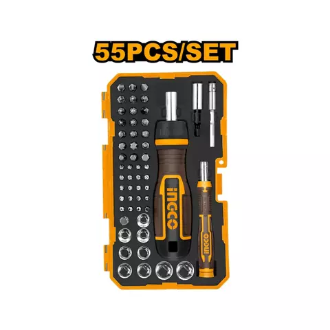 Set 55 Piezas Destonillador + Puntas Imantadas Ingco - comprar online