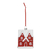 ENFEITE NATAL CASA PENDURAR VERMELHO E BRANCO REF:60296001