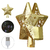 NATAL PONTEIRA ILUMINADA ESTRELA COM LED DOURADO 24X9.5X21CM REF:81387001