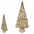 NATAL ARVORE DECORATIVA COM LED 60CM DOURADO REF:57265001