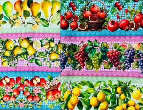 TRICOLINE DIGITAL BARRADO FRUTAS FUNDO XADREZ REF:799 COR:1835