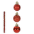 BOLA MISTO TUBO COM 15 VERMELHO 4CM REF:81899001