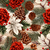 TRICOLINE DIGITAL NATAL RUSTICO ROSAS VERMELHO COM PINHA FUNDO BEGE REF:DN156