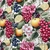 TRICOLINE DIGITAL FRUTAS UVA E LARANJA COM FLORES FUNDO CREME REF:799 COR:1104 - comprar online