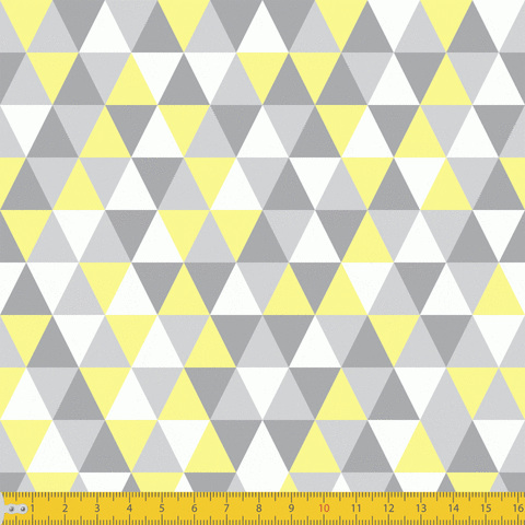 TRICOLINE TRIANGULOS MEDIO AMARELO/CINZA FUNDO BRANCO REF:3048-V004