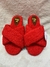Pantufla Roja De Toalla