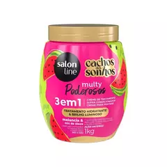Cachos Dos Sonhos Creme Condicionador Melancia 3 Em 1 Multy Poderosos 1Kg Salon Line