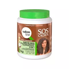 Sos Creme Pentear Condicionador 5 Em 1 Oleo De Coco 1Kg Salon Line
