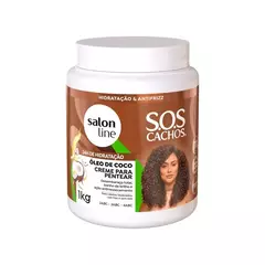 Sos Creme Pentear Condicionador Oleo De Coco 1Kg Salon Line