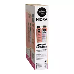 Hidra Kit Shampoo+Condicionador Queratina E Oleo De Ricino 300Ml Salon Line - loja online