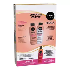 Hidra Kit Shampoo+Condicionador Queratina E Oleo De Ricino 300Ml Salon Line - comprar online