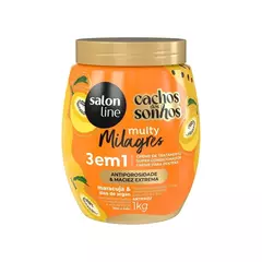 Cachos Dos Sonhos Creme Condicionador Maracuja 3 Em 1 Multy Milagres 1Kg Salon Line