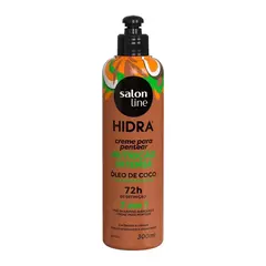 Hidra Creme Pentear Condicionador Oleo De Coco E Colageno 300Ml Salon Line