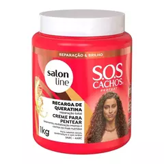 Sos Creme Pentear Condicionador Recarga Queratina Reparacao Total 1Kg Salon Line