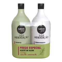 Sos Hidratacao Kit Shampoo+Condicionador Azeite De Oliva 1L Salon Line
