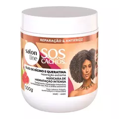 Sos Mascara Condicionante Oleo De Ricino E Queratina 500Gr Salon Line