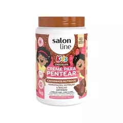 Creme Pentear Condicionador Kids Chocolate Cachinhos Nutridos 1Kg Salon Line