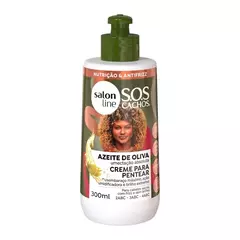 Sos Creme Pentear Condicionador Azeite De Oliva 300Ml Salon Line
