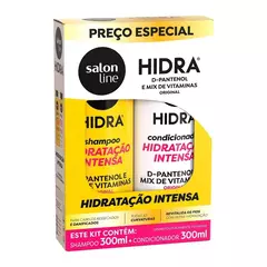 Hidra Kit Shampoo+Condicionador D-Pantenol E Mix Vitaminas 300Ml Salon Line