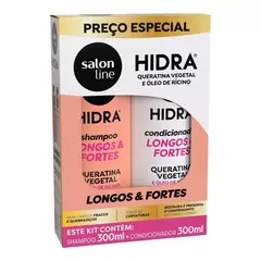 Hidra Kit Shampoo+Condicionador Queratina E Oleo De Ricino 300Ml Salon Line