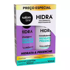 Hidra Kit Shampoo+Condicionador Hialuronico E Provitamina B5 300Ml Salon Line