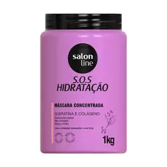 Sos Hidratacao Mascara Condicionante Queratina E Colageno 1Kg Salon Line