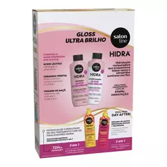 Hidra Kit Shampoo+Condicionador Ceramidas Gloss Ultra Brilho 300Ml Salon Line - comprar online