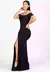 Vestido Longo Tubinho Ombro a Ombro com Fenda – Preto | Elegância, Conforto e Sensualidade na Medida Certa - VITA