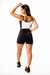 Short Preto com Branco Cintura Alta e Cropped Alcinha Academia Conjunto Fitness Feminino | REF: CSV24 - comprar online
