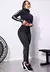 Conjunto Fitness Calça Legging com Elástico e Tela Dry + Cropped Manga Longa Gola Alta na internet