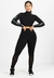 Conjunto Fitness Calça Legging com Elástico e Tela Dry + Cropped Manga Longa Gola Alta - comprar online